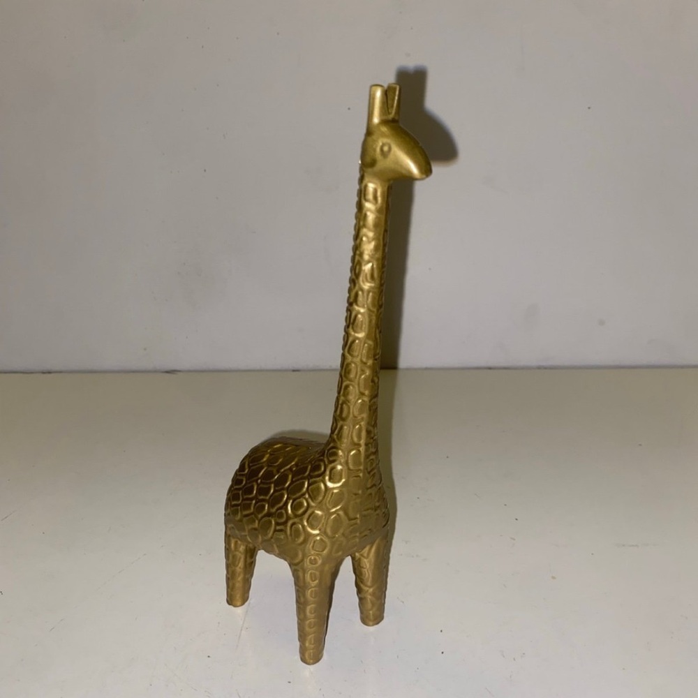 brass giraffe 8" vintage giraffe figurine